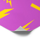 Poster Motif Y2K Fond Violet Éclair (Coin)