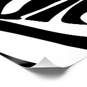 Poster Motif zèbre (Coin)