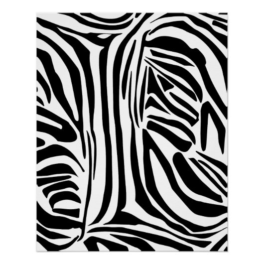 Poster Motif zèbre (Devant)