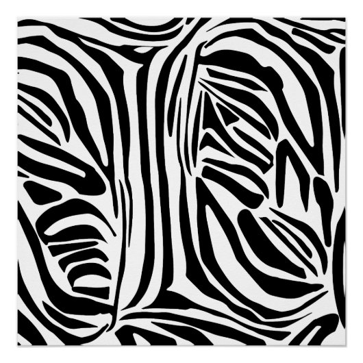 Poster Motif zèbre (Devant)