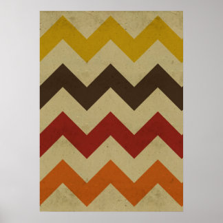 Poster Motif zig zag du chevron rétro