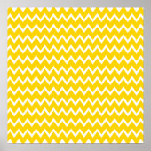 Poster Motif Zigzag jaune et blanc (Devant)