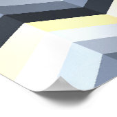 Poster Motif zigzag minimaliste (Coin)