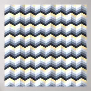 Poster Motif zigzag minimaliste