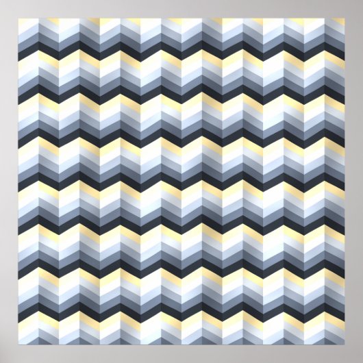 Poster Motif zigzag minimaliste (Devant)