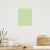 Poster Motif ZigZag vert (Cuisine)