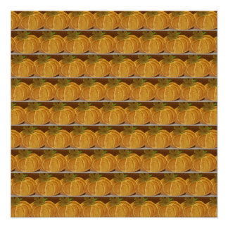 Poster Motifs Citrouilles peints