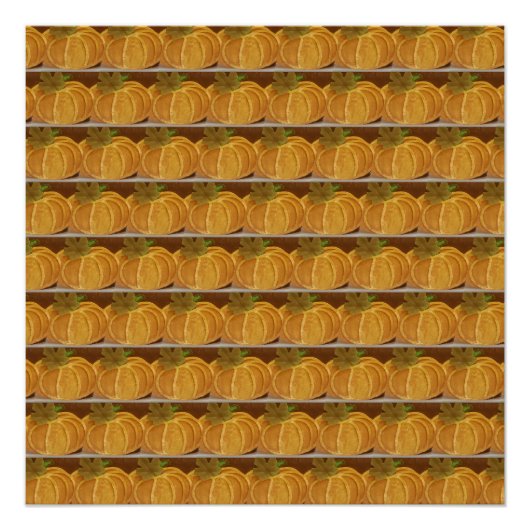 Poster Motifs Citrouilles peints (Devant)