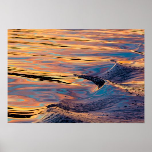 Poster Motifs de coucher de soleil réfléchi dans le silla (Devant)