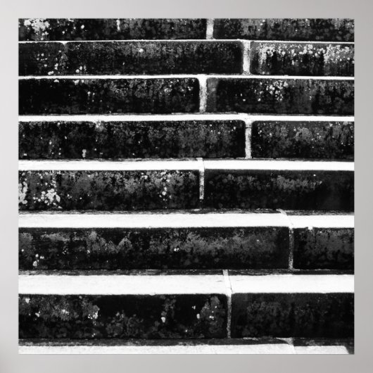 Poster Motifs de maçonnerie - Escaliers (Devant)