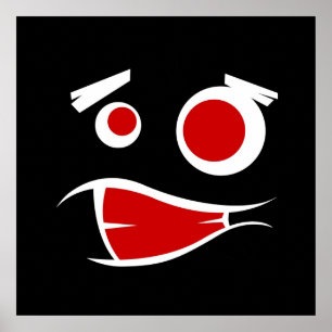 Poster Motifs de visages de monstres mignons