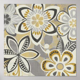 Poster Motifs floraux contemporains