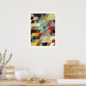 Poster Motifs géométriques | Triangles multicolores (Cuisine)