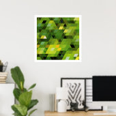 Poster Motifs géométriques | Triangles verts (Bureau à domicile)
