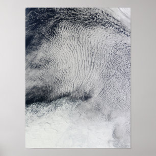 Poster Motifs nuageux et glace de mer dans l'Océan Austra