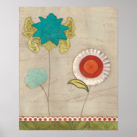 Poster Motifs pétaux I (Devant)