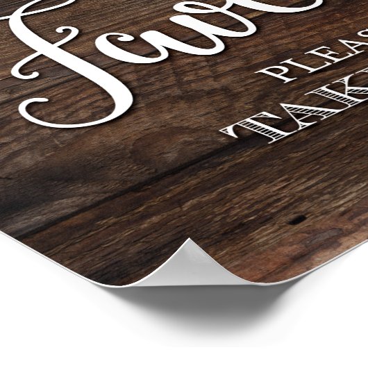 Poster MOTIFS Rustiques Chic Signer Imprimer (Coin)