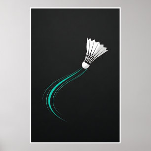 Poster Motion badminton contemporaine