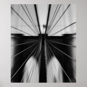 Poster Motion Blur Brooklyn Bridge