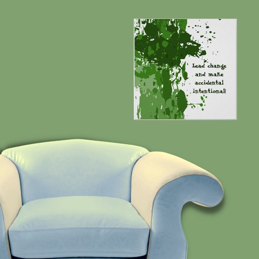 Poster motivatie groene verf