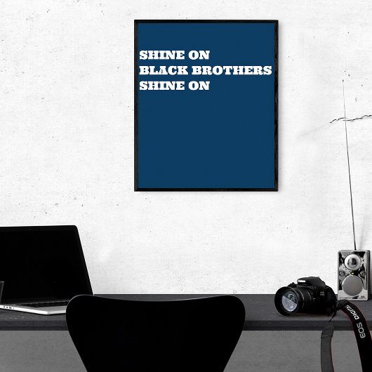 Poster Motivation Afro-Américain (Noir)