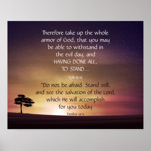 Poster Motivation ascendante inspirante Écriture biblique (Devant)