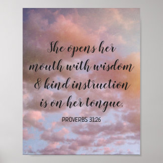 Poster Motivation Bible Verse Pastel Nuages Photo