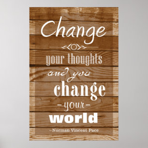 Poster Motivation Bois Vintage