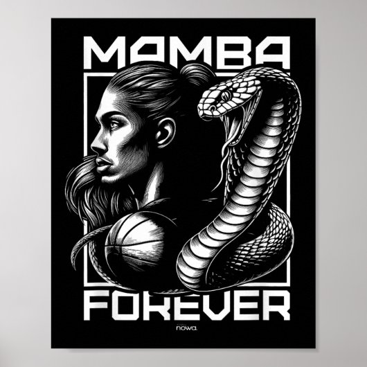 Poster Motivation Courageuse Et Intrépide De Mamba Girl (Devant)