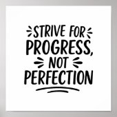 Poster Motivation de citation en noir blanc (Devant)