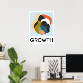 Poster Motivation de croissance Abstraite (Bureau à domicile)