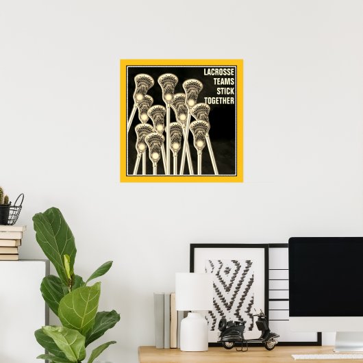 Poster motivation de crosse (Bureau à domicile)