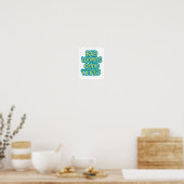 Poster Motivation de Good Vibes par de mauvais mots (Cuisine)