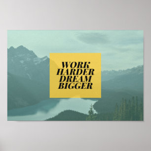 Poster Motivation de la boîte jaune