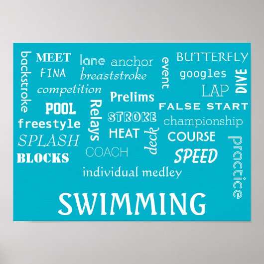 Poster Motivation de l'affiche de natation! ! ! (Devant)