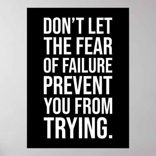 Poster Motivation de l'agitation - Peur de l'échec contre (Devant)