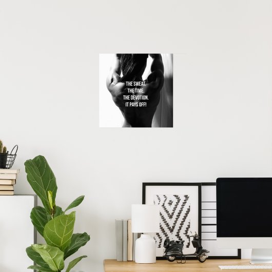 Poster Motivation de l'entraînement (Bureau à domicile)