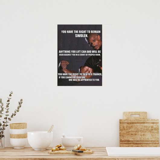 Poster Motivation de l'entraînement (Cuisine)