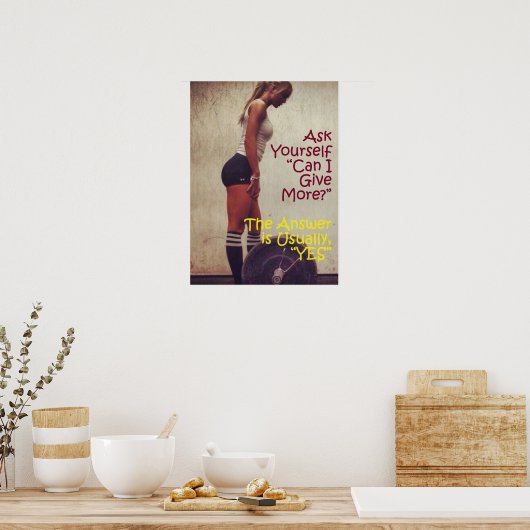 Poster Motivation de l'entraînement (Cuisine)