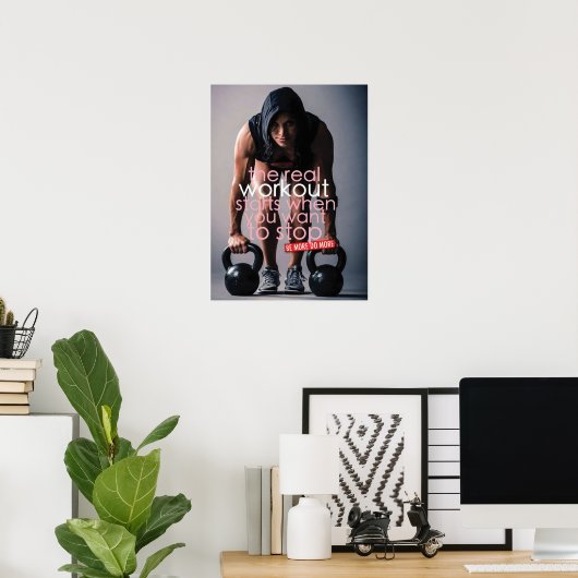 Poster Motivation de l'entraînement (Bureau à domicile)