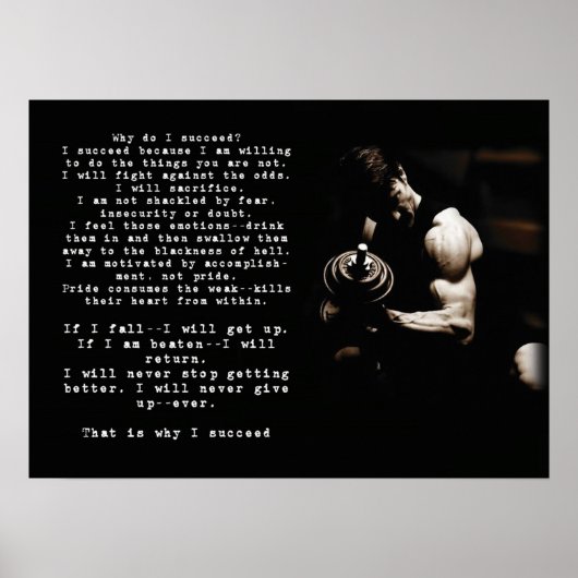 Poster Motivation de l'entraînement (Devant)