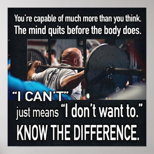 Poster Motivation de l'entraînement (Devant)