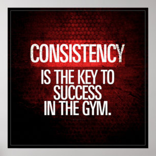 Poster Motivation de l'entraînement de gym