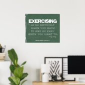 Poster Motivation de l'exercice dans le Denim vert (Bureau à domicile)
