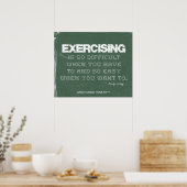 Poster Motivation de l'exercice dans le Denim vert (Cuisine)