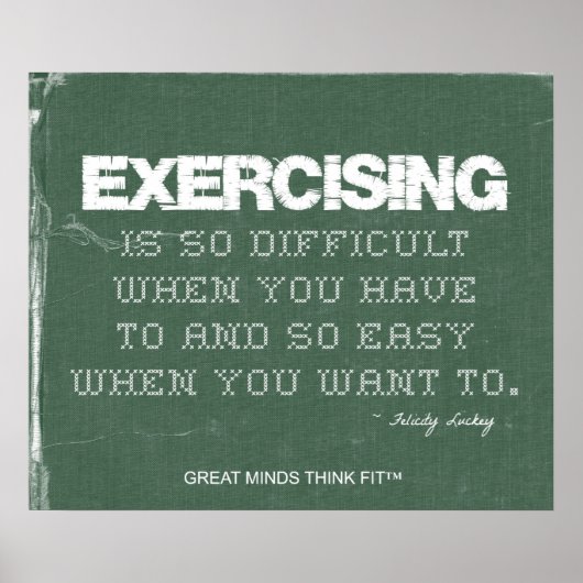 Poster Motivation de l'exercice dans le Denim vert (Devant)