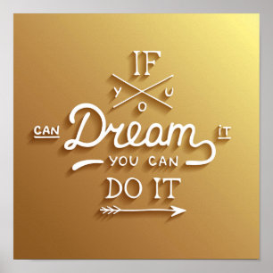Poster Motivation de l'inspiration de rêve