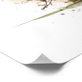 Poster Motivation de l'oiseau d'aquarelle mignonne (Coin)