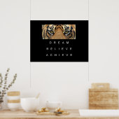 Poster motivation de réussite tigre (Cuisine)