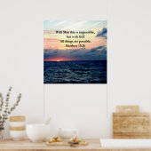 POSTER MOTIVATION DE SLEVER MATTHEW 19:26 PHOTO DESIGN (Cuisine)